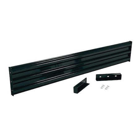Vestil Drop-In Style Guard Rail 8 Ft Black GR-F3R-DI-8-BK
